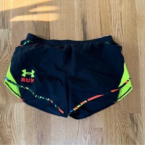 LG Black and Yellow Athletic Shorts Performance Fit